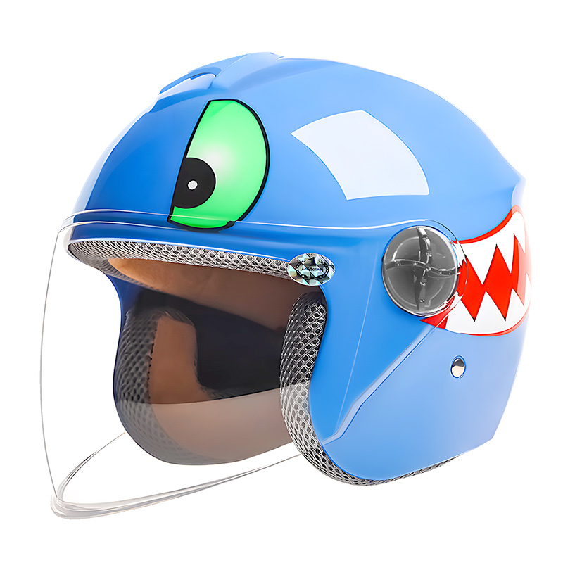 701 Kids Cartoon patterned Open Face Motorcycle Helmet ABS Motocross Helmet