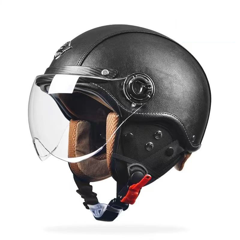 FG02 Safety Certified Retro Half Face Motorcycle Helmet ABS Motocross Helmet