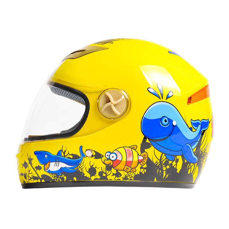 501 ABS Kids Motorcycle Full Face Helmet Cartoon Patterned Motocross Helmet