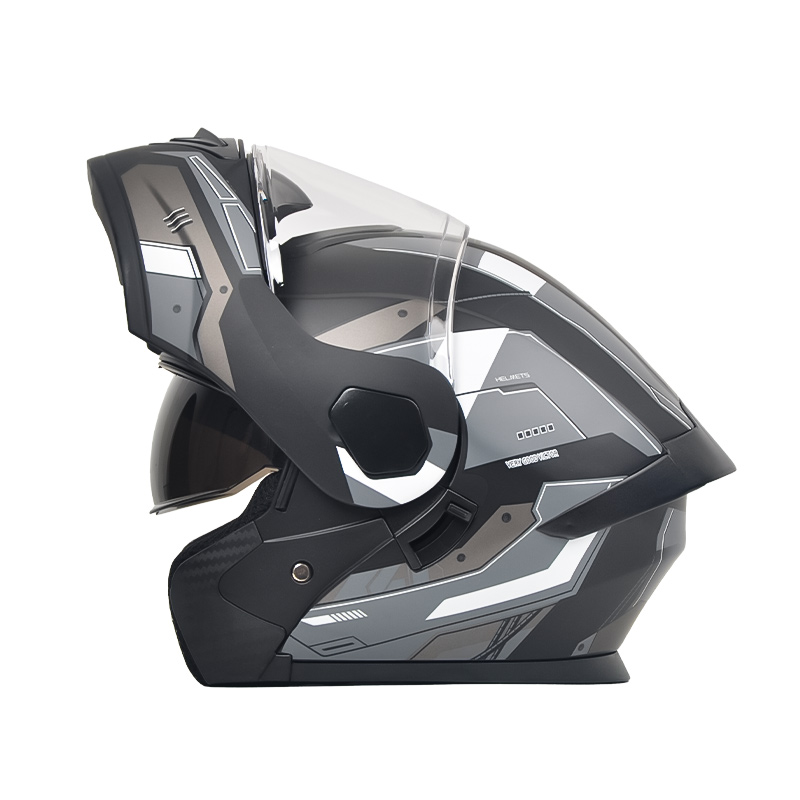 NB800 DOT Standard Flip Up Motorcycle Helmet Double Visors Motocross Helmet