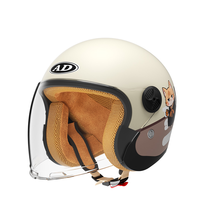 707 Kids Retro Open Face Motorcycle Helmet ABS Motocross Helmet